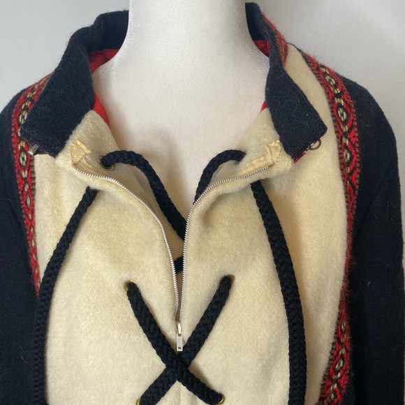 Vintage RARE Norwegian Wool Nordic Pullover Coat - Picture 5 of 9